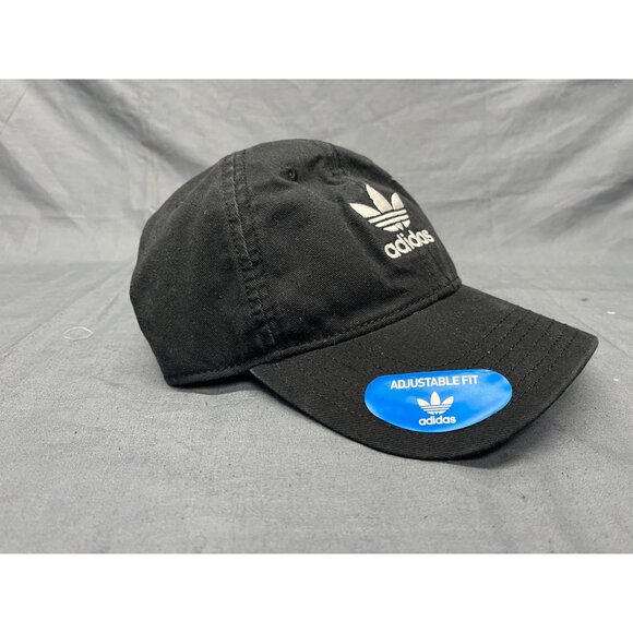 Adidas Men's Relaxed Strapback Cap Black One Size Fits Most NEW WITH TAGS! - Picture 2 of 7